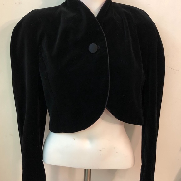 Black Velvet ESCADA Bolero Crop Jacket 38
